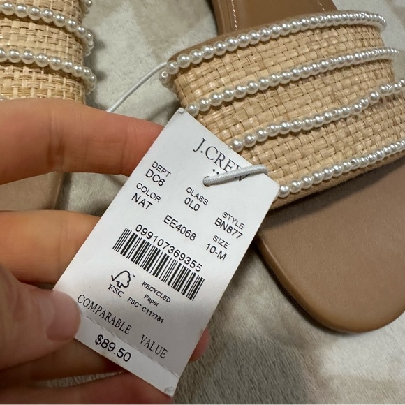 J crew Pearl slide sandals - Picture 3 of 4